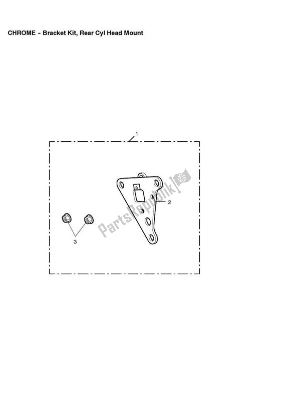 All parts for the Bracket Kit, Rear Cyl Head Mount of the Triumph America Carburettor 790 2002 - 2007